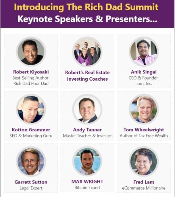 rich dad summit speakers