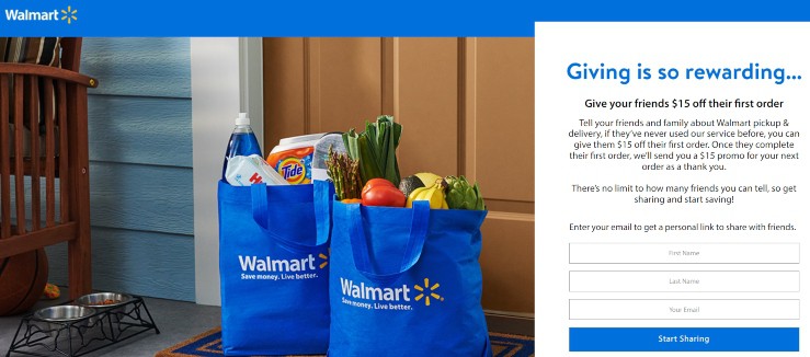 the Walmart referral program