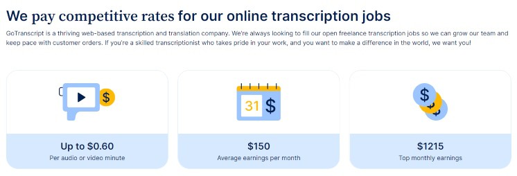 how much does go transcript pay