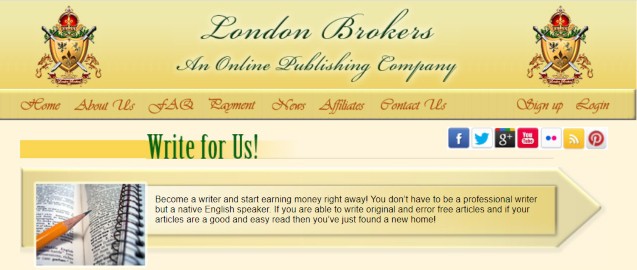 london brokers freelance writing 