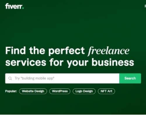 offer your services on fiverr 