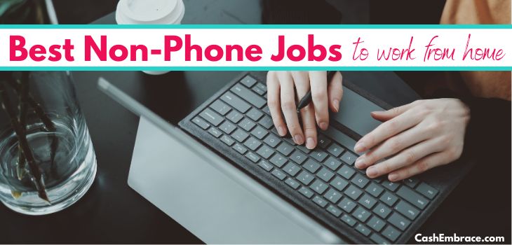 best non-phone jobs legit no-phone work-from-home jobs