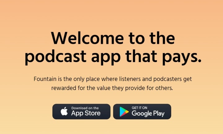 download the fountain app to get paid to listen to music and podcasts