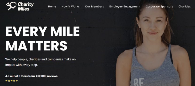 charity miles is one of the best apps to get paid to workout