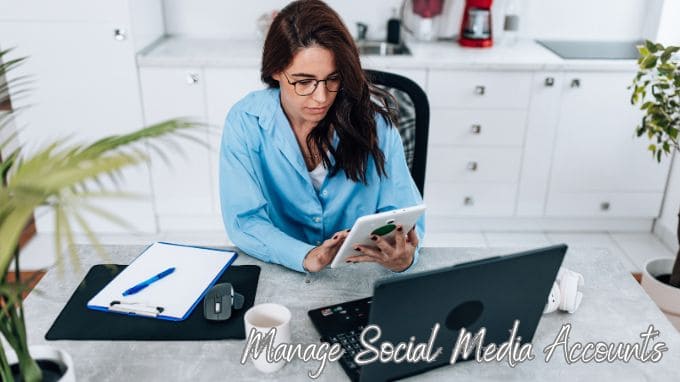 manage social media accounts for clients