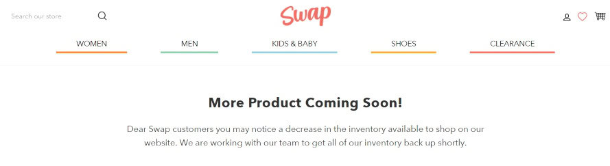 swap is a popular place to sell clothes online