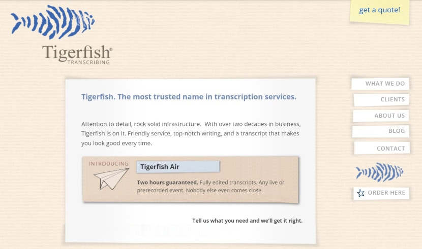 tigerfish provides freelance transcription jobs