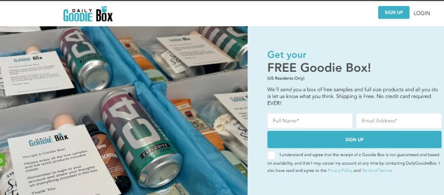 daily goodie box is a lesser-known platform to get paid to test products