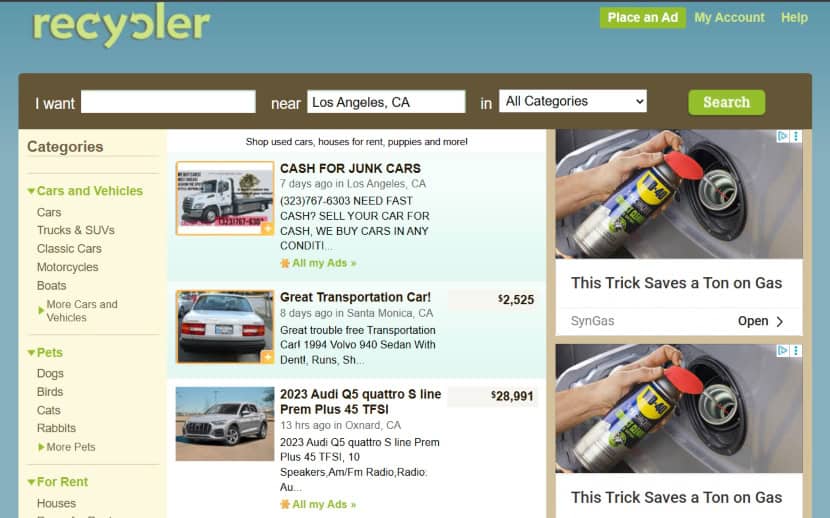 lesser-known sites like craigslist recycler