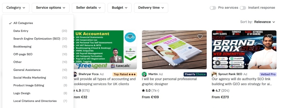 what services to sell on fiverr