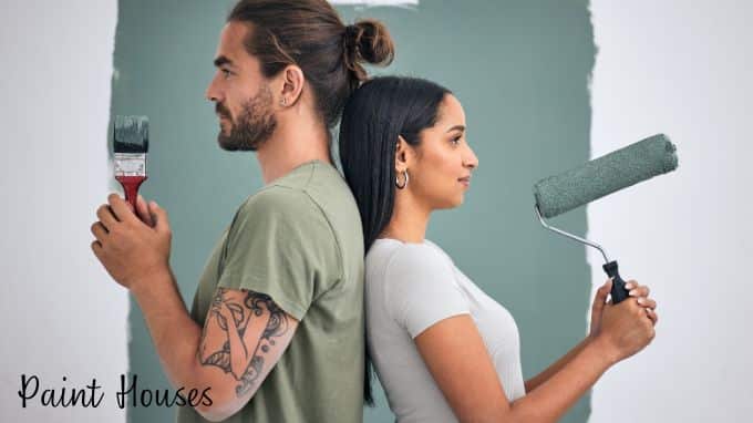 painting houses is one of the popular side hustles for couples